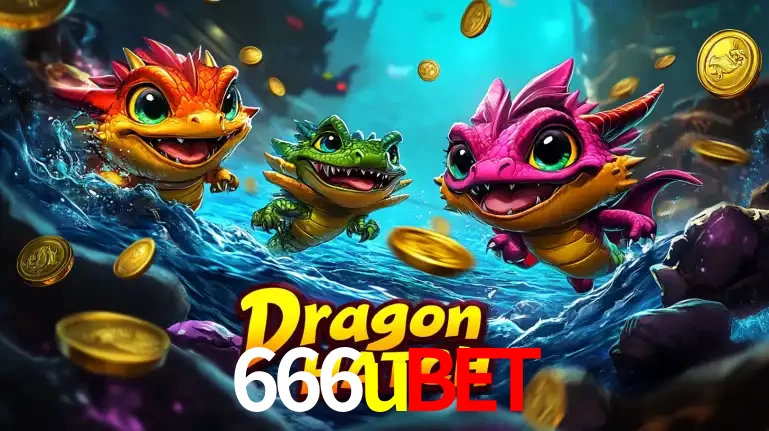 Arte promocional do jogo Dragon Hatch com três adoráveis dragões bebês nadando entre moedas de ouro, um dos slots mais divertidos para jogar no cassino 666ubet.