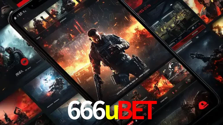 Tela de um celular exibindo uma galeria de jogos de tiro com temática militar, mostrando a variedade de e-sports disponíveis para apostas na plataforma de entretenimento 666ubet.