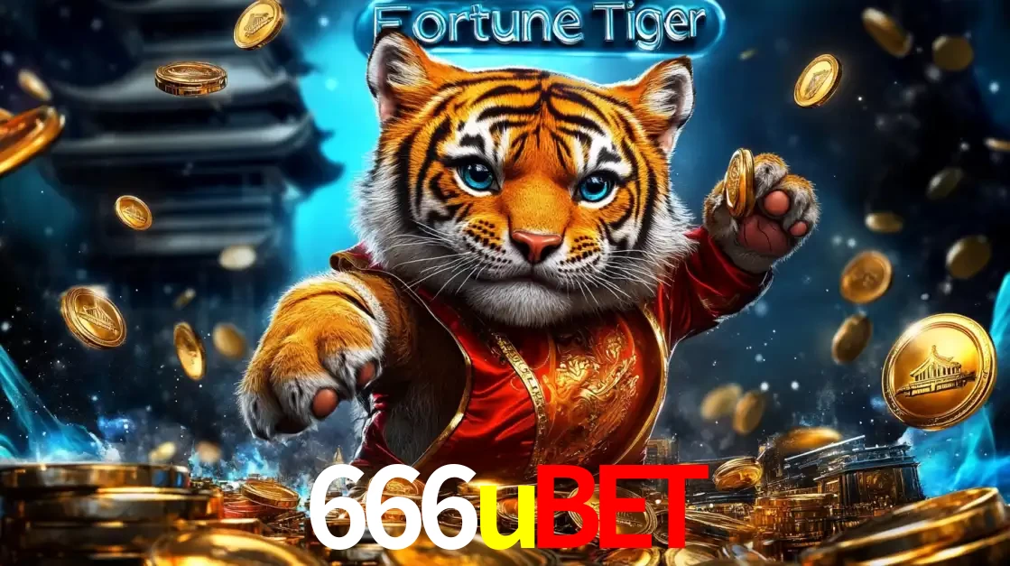Imagem promocional do jogo de slot Fortune Tiger, com um tigre majestoso em traje tradicional cercado por uma fortuna em moedas de ouro, disponível agora no cassino 666ubet.